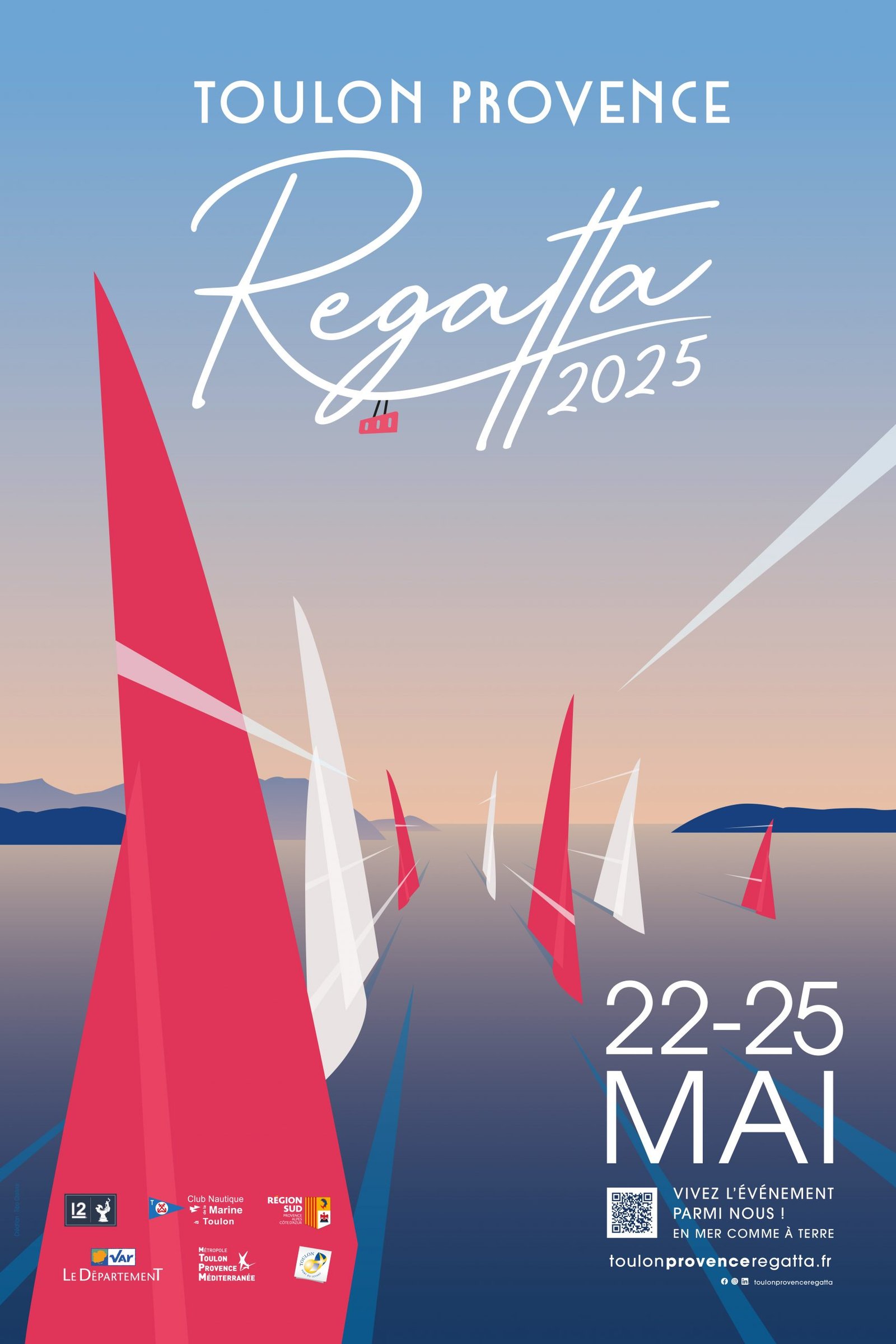 Affiche Toulon Provence Regatta 2025 — voiliers sur la rade